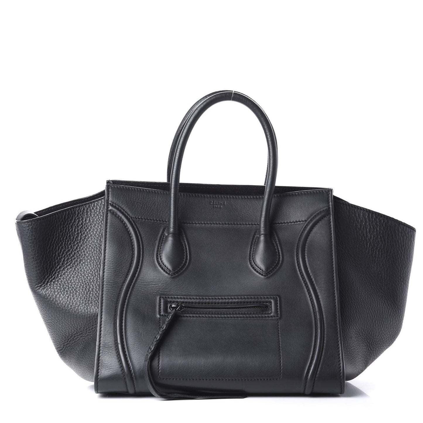 Supple Calfskin Medium Phantom Luggage Black