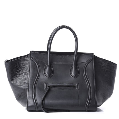 Celine Supple Calfskin Medium Phantom Luggage Black 1 of 10