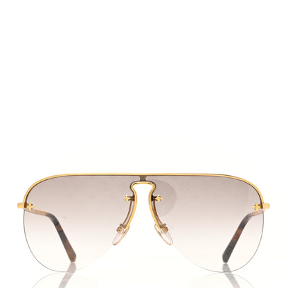Louis Vuitton Grease Mask Sunglasses Z1469U Gold 2 of 10