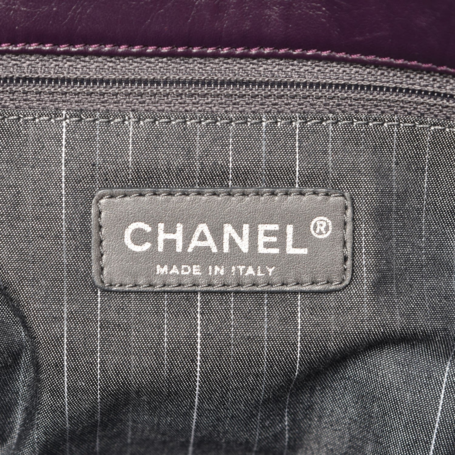 Chanel Lambskin In and Out Maxi Flap Purple 6 of 7