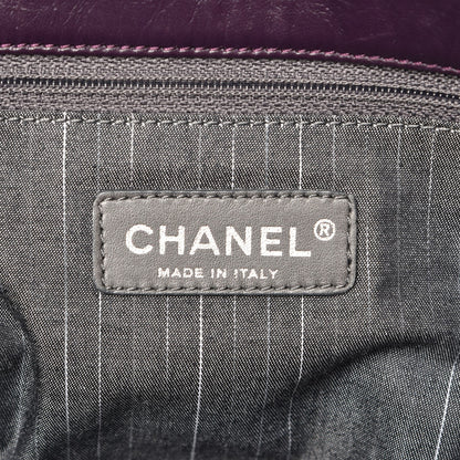 Chanel Lambskin In and Out Maxi Flap Purple 6 of 7