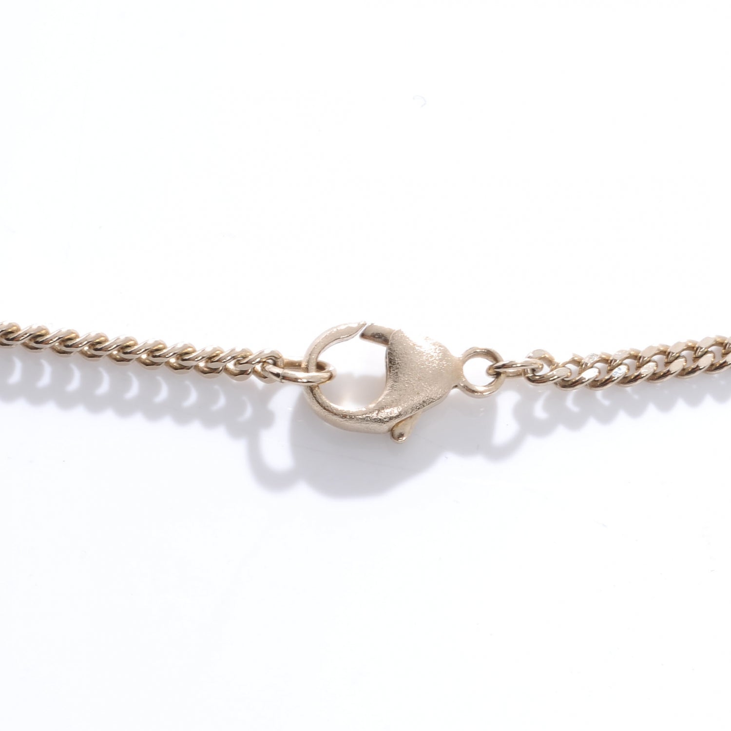 Chanel Crystal Enamel Striped Large CC Necklace Gold 5 of 5