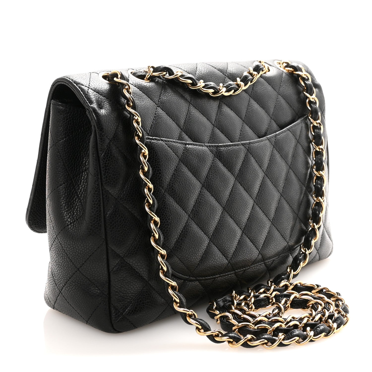 Chanel Caviar Quilted Jumbo Single Flap Black 3 of 10