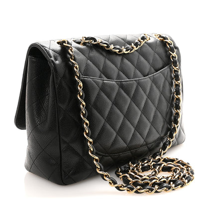 Chanel Caviar Quilted Jumbo Single Flap Black 3 of 10