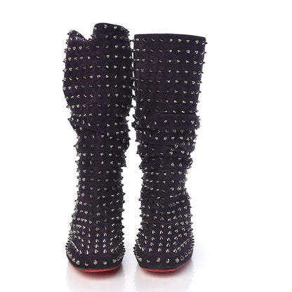 Christian Louboutin Veau Velours London Bridge Boots 40.5 Eclipse Gun Metal 2 of 12