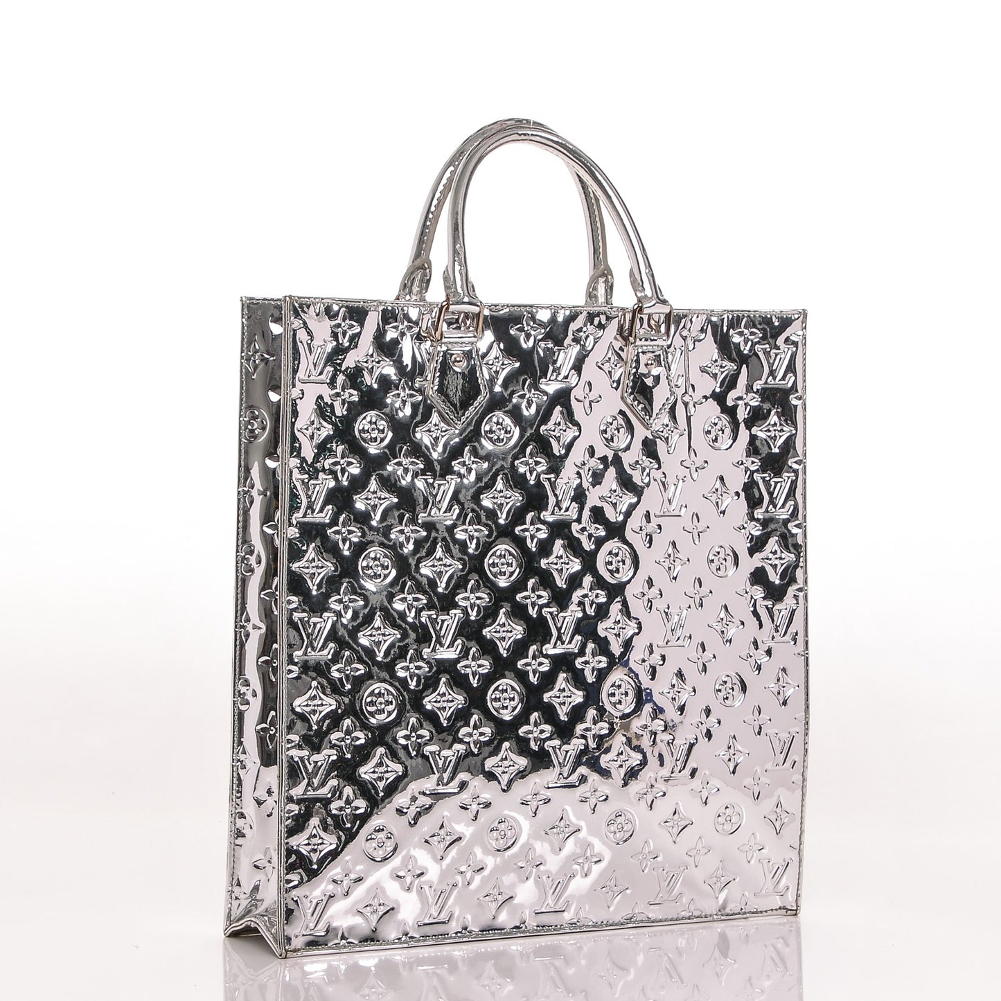 Monogram Miroir Sac Plat Silver