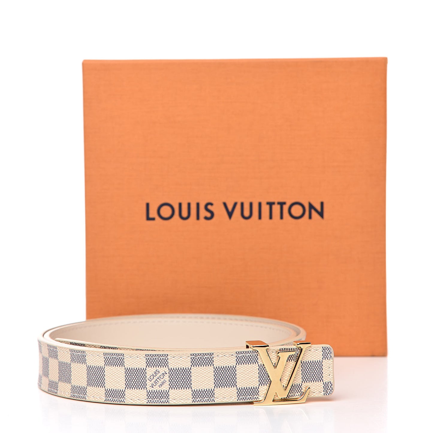 Mini Damier Azur 25mm LV Initiales Belt 80 32