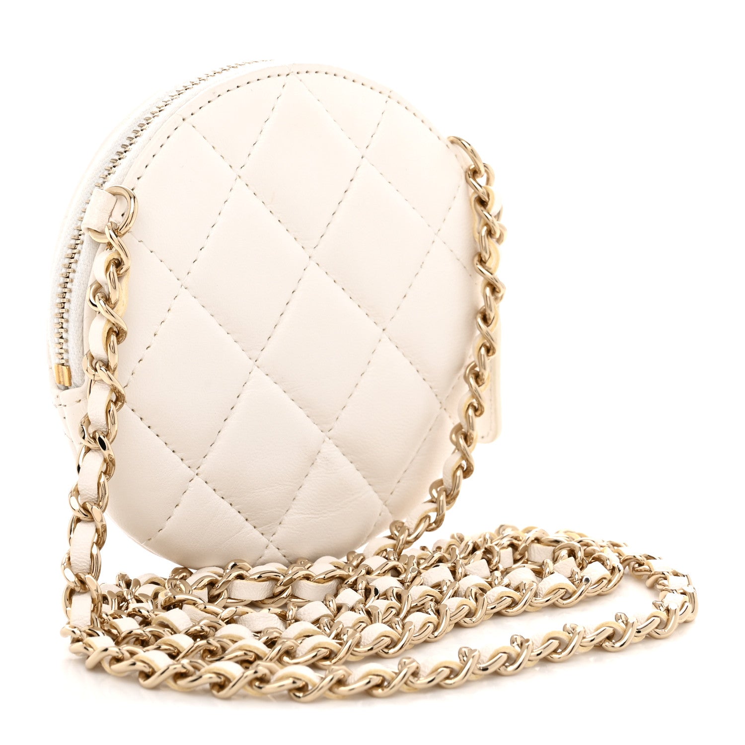 Chanel Lambskin Mini Camellia Bouquet Clutch With Chain White 3 of 10