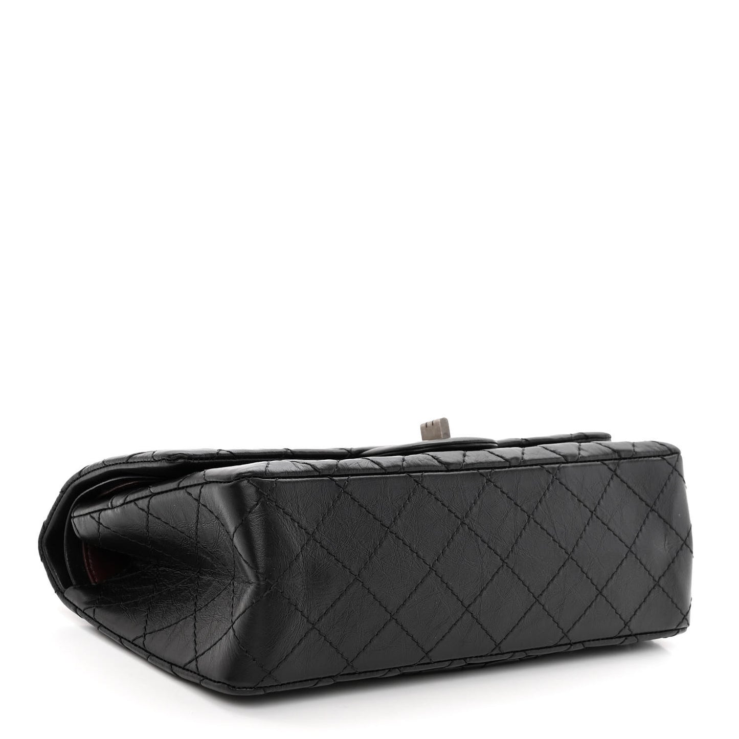 Aged Calfskin Quilted 2.55 Reissue 225 Flap Black