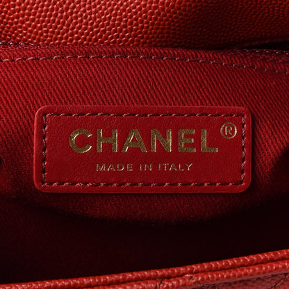 Chanel Caviar Quilted Mini Coco Handle Flap Dark Red 7 of 10