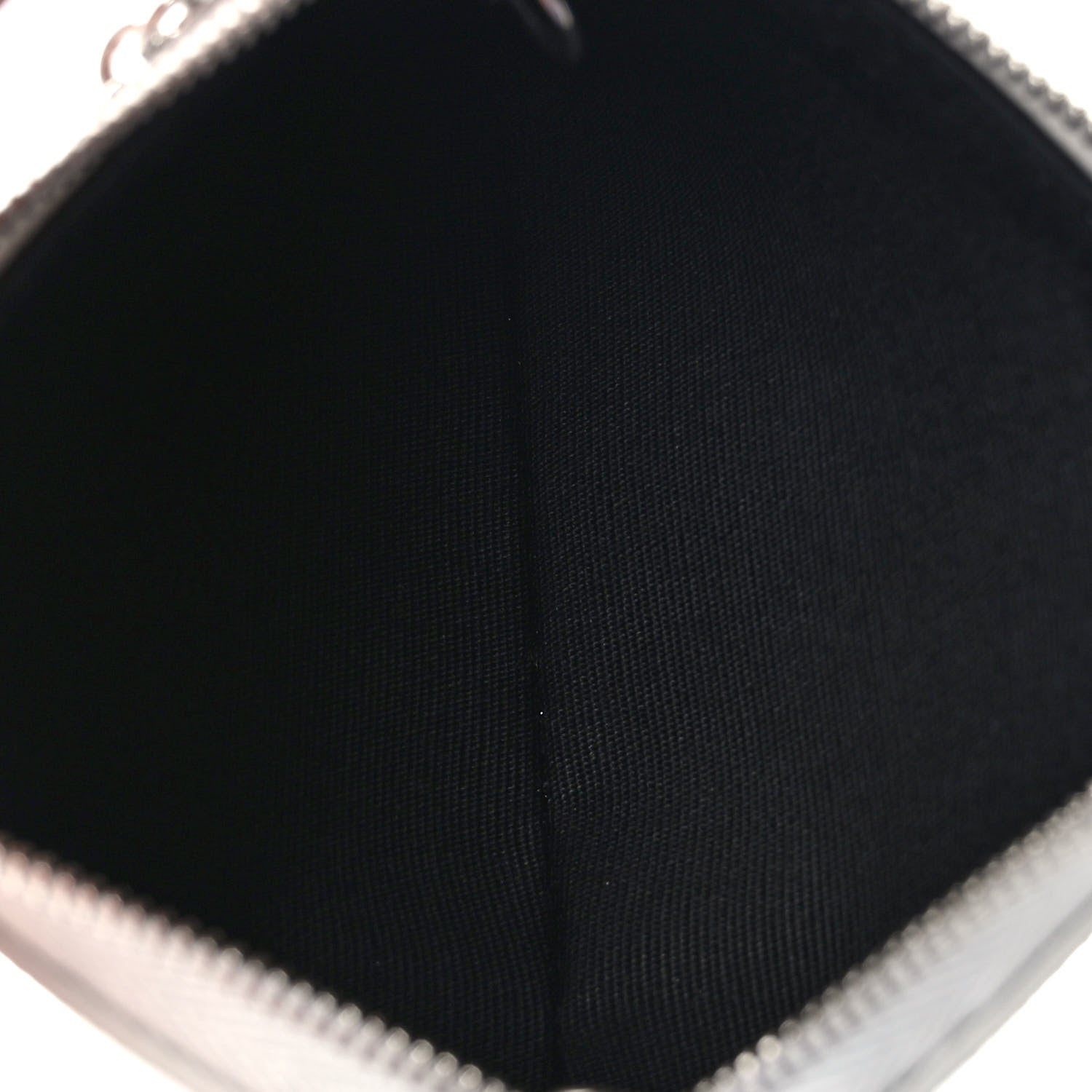 Celine Triomphe Canvas Coin and Card Pouch Silver White 5 of 7