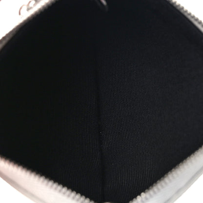 Celine Triomphe Canvas Coin and Card Pouch Silver White 5 of 7