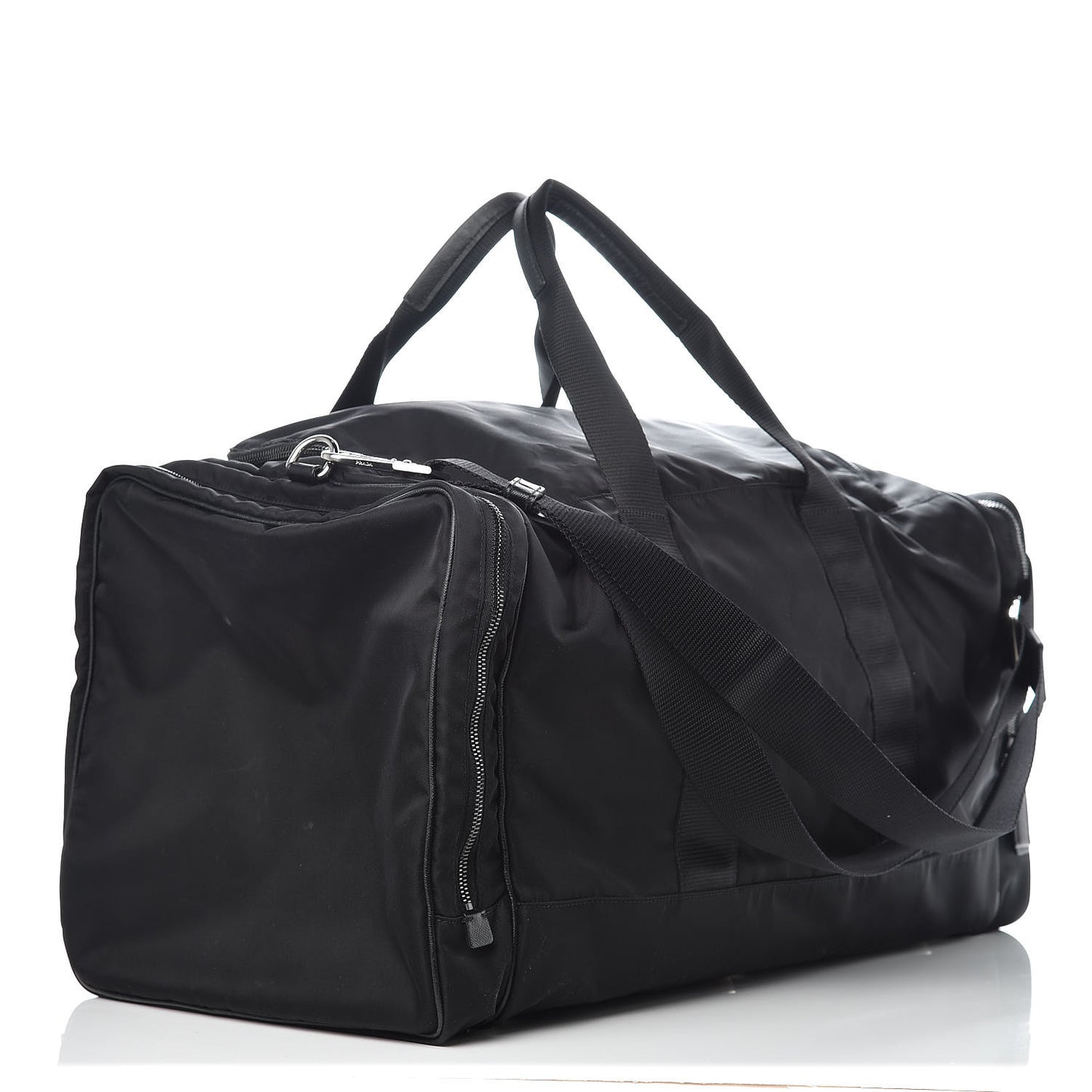 Tessuto Nylon Saffiano Viaggio Duffle Black