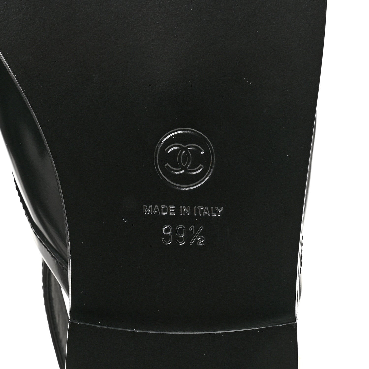 Chanel Shiny Calfskin Slingback Loafers 39.5  Black 8 of 10