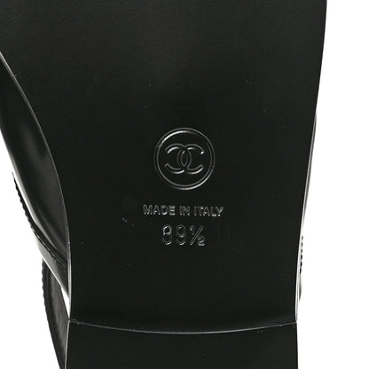 Chanel Shiny Calfskin Slingback Loafers 39.5  Black 8 of 10