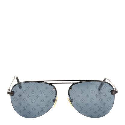 Louis Vuitton Monogram The Party Aviator Sunglasses Z0971U Black 2 of 6