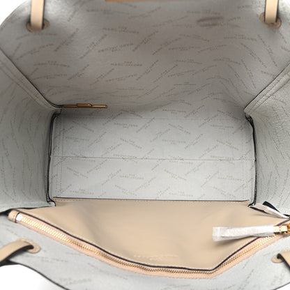 Marc Jacobs Calfskin Kiss Lock Color Block tote White Beige 5 of 10