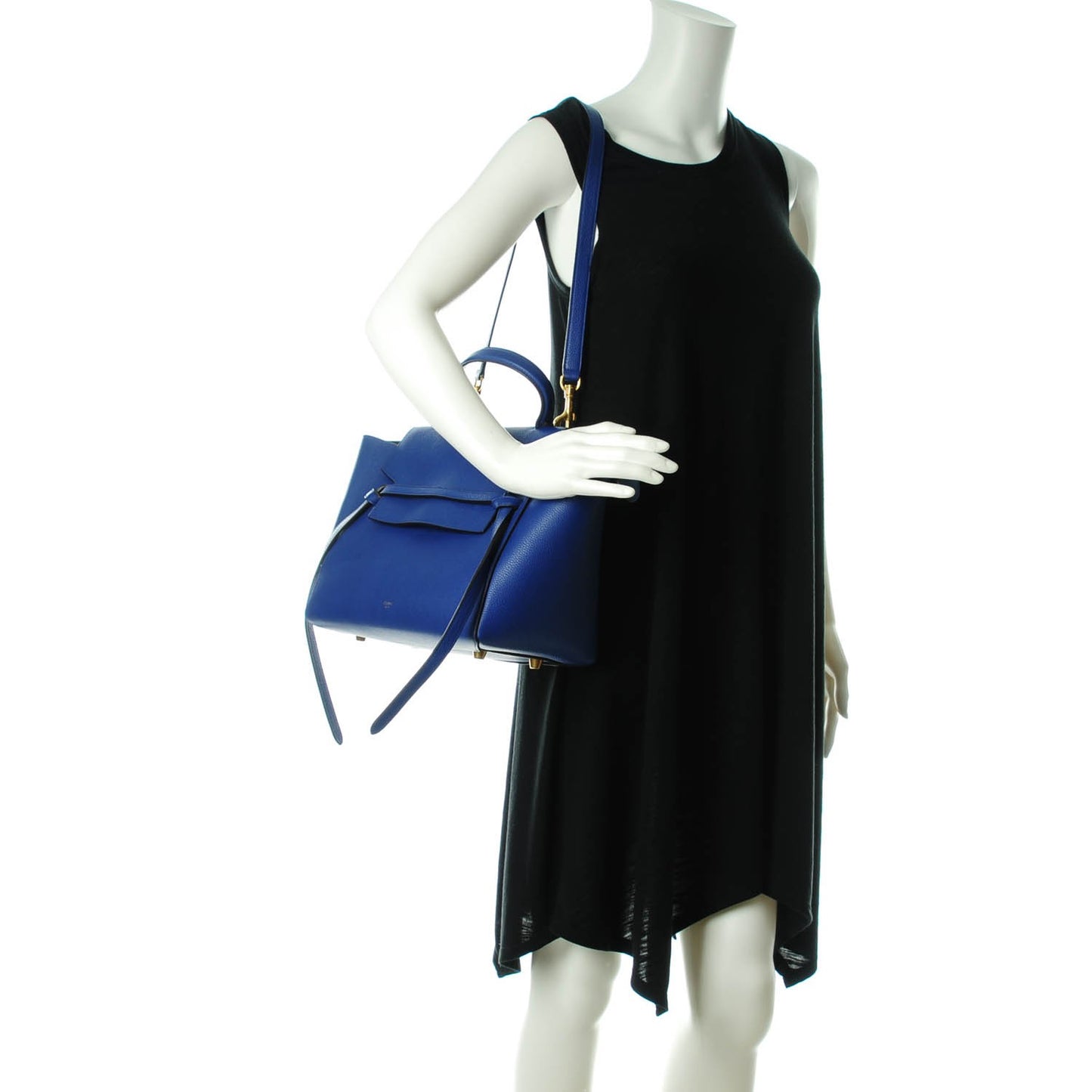 Grained Calfskin Mini Belt Bag Cobalt