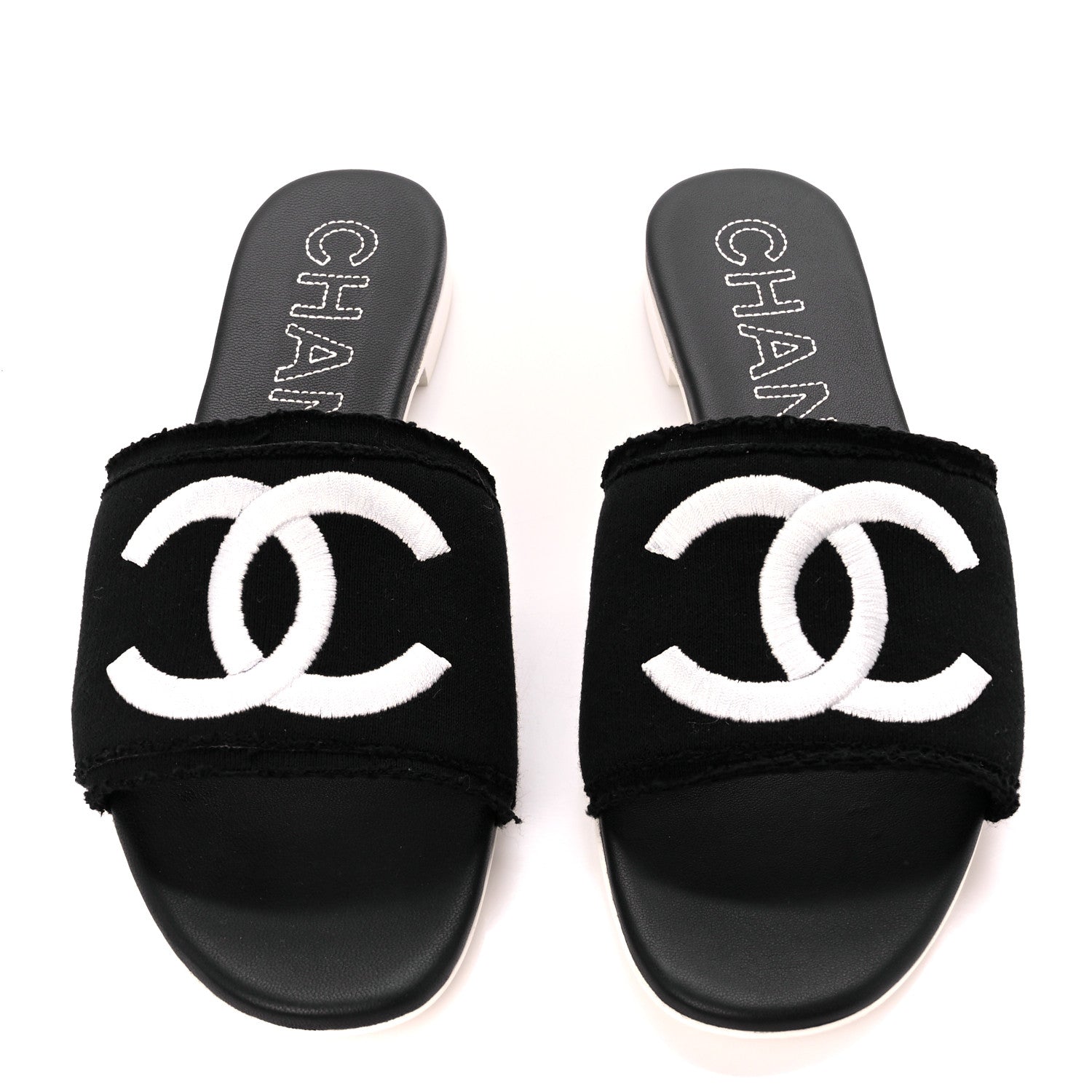 Chanel Jersey Knit CC Mules 40 Black 2 of 10