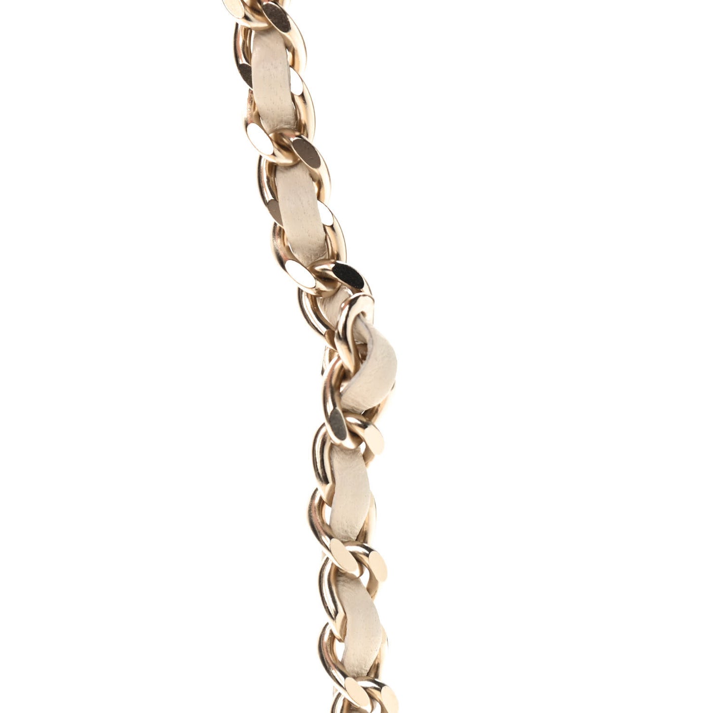 Lambskin Bucket Chain Drawstring Bag Beige