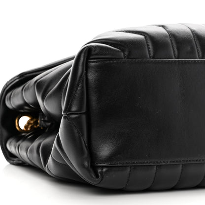 Saint Laurent Calfskin Y Quilted Monogram Medium Loulou Chain Satchel Black 10 of 12