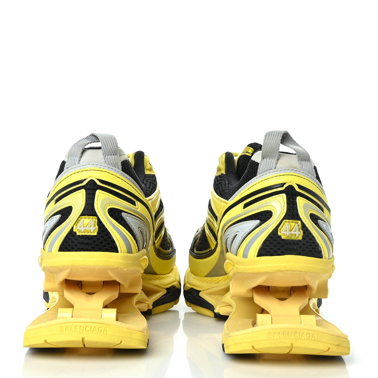 Mesh Rubber Mens X-Pander Sneakers 44 Yellow Grey Black