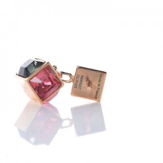 Louis Vuitton Swarovski Gamble Earrings Gold Multicolor 3 of 4