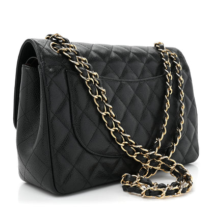 Chanel Caviar Quilted Jumbo Double Flap Black 3 of 16