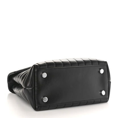 Saint Laurent Calfskin Y Quilted Monogram Medium Loulou Satchel Black 4 of 9