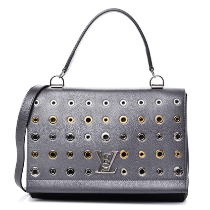 Louis Vuitton Soft Calfskin Eyelet Lockme II Top Handle Gris Silver 1 of 7