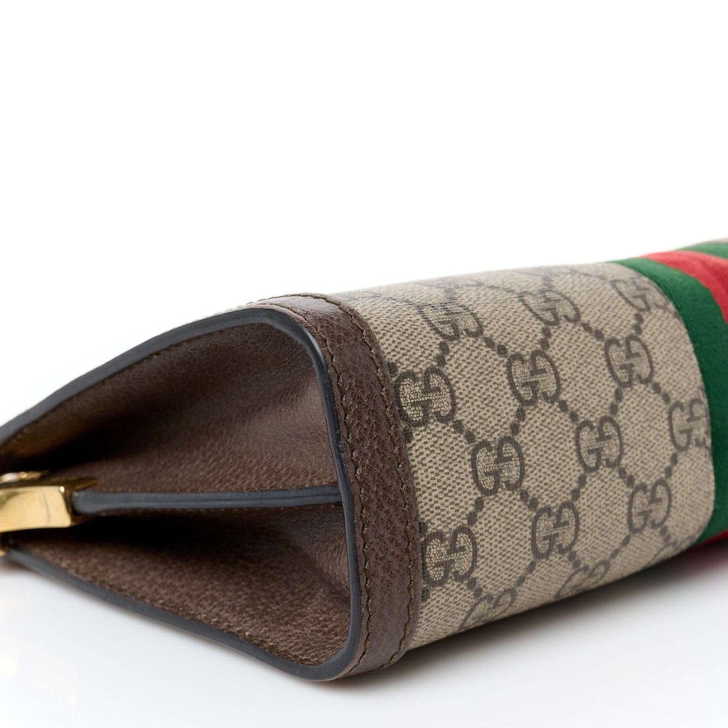 Gucci GG Supreme Monogram Web Small Ophidia Chain Shoulder Bag Brown 10 of 11