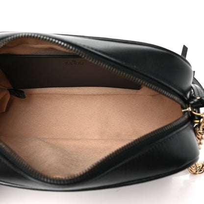 Gucci Calfskin Matelasse Small GG Marmont Chain Shoulder Bag Black 5 of 10
