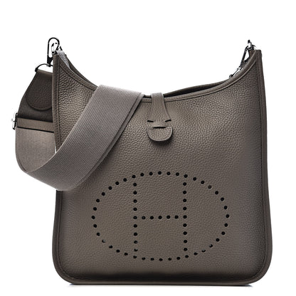Hermes Taurillon Clemence Evelyne III PM Etain 1 of 11