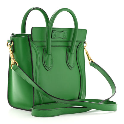 Celine Smooth Calfskin Nano Luggage Grass 3 of 12