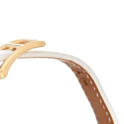 Hermes Stainless Steel Epsom 21mm Heure H Hour Quartz Watch Blanc 5 of 8