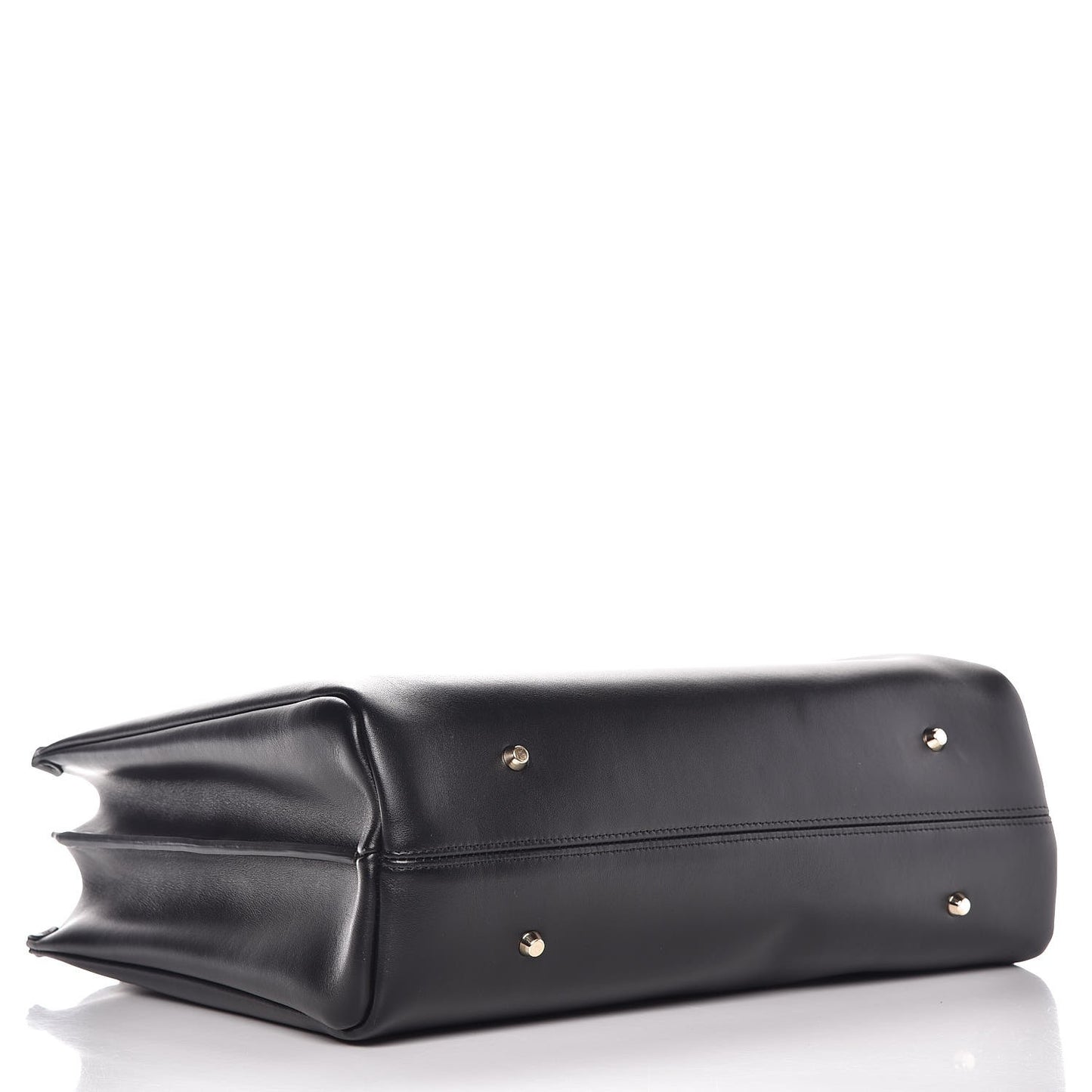Smooth Calfskin Medium Shopper Tote Black