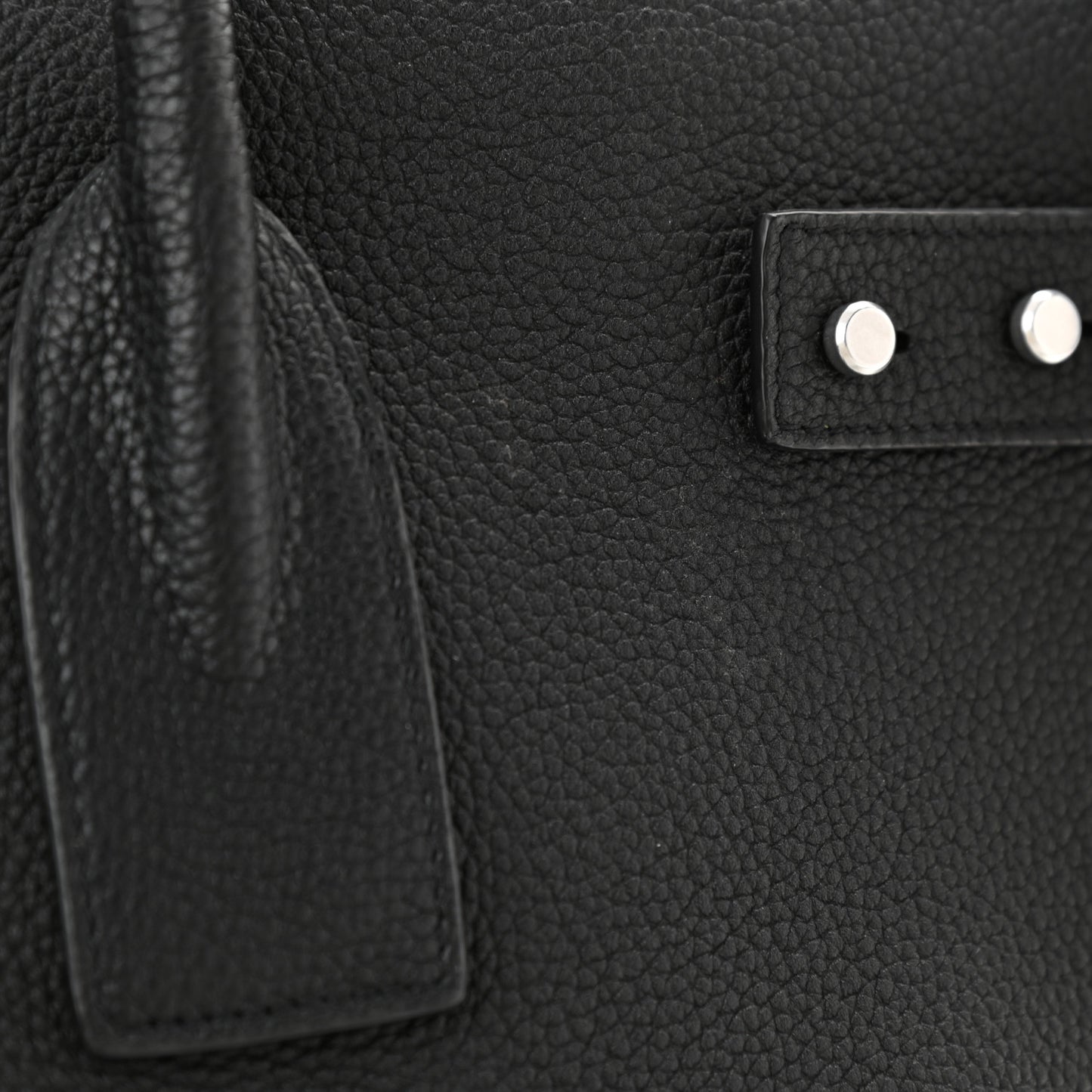 Grained Calfskin Large Souple Sac De Jour Black