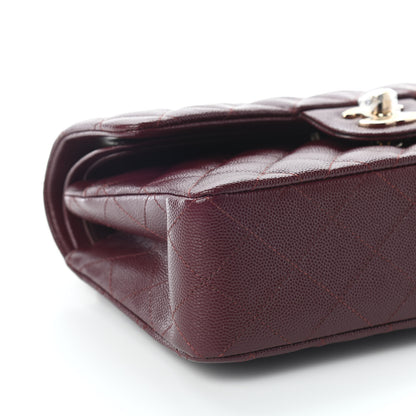 Chanel Caviar Quilted Small Double Flap Burgundy 7 of 8