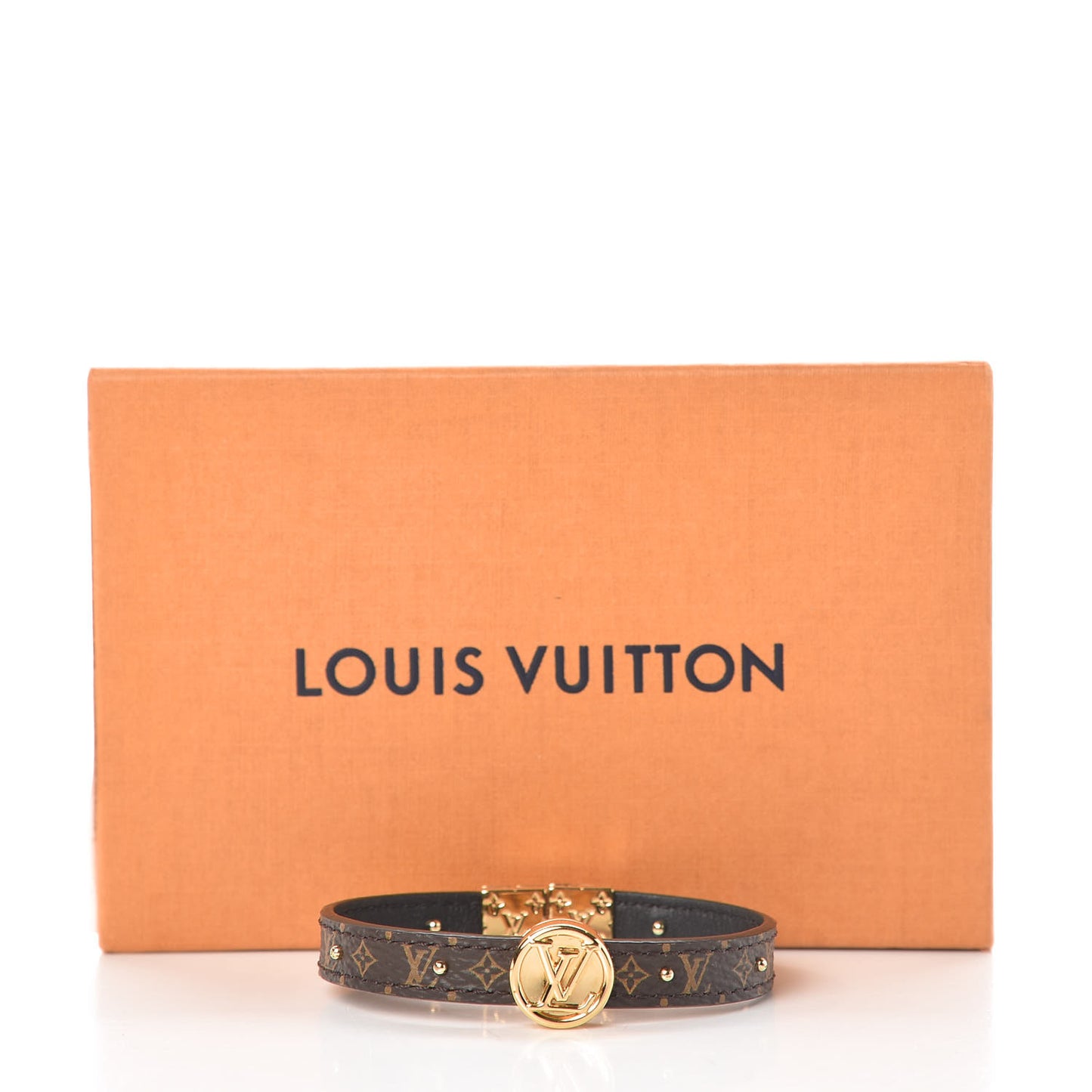 Monogram LV Circle Reversible Bracelet Black