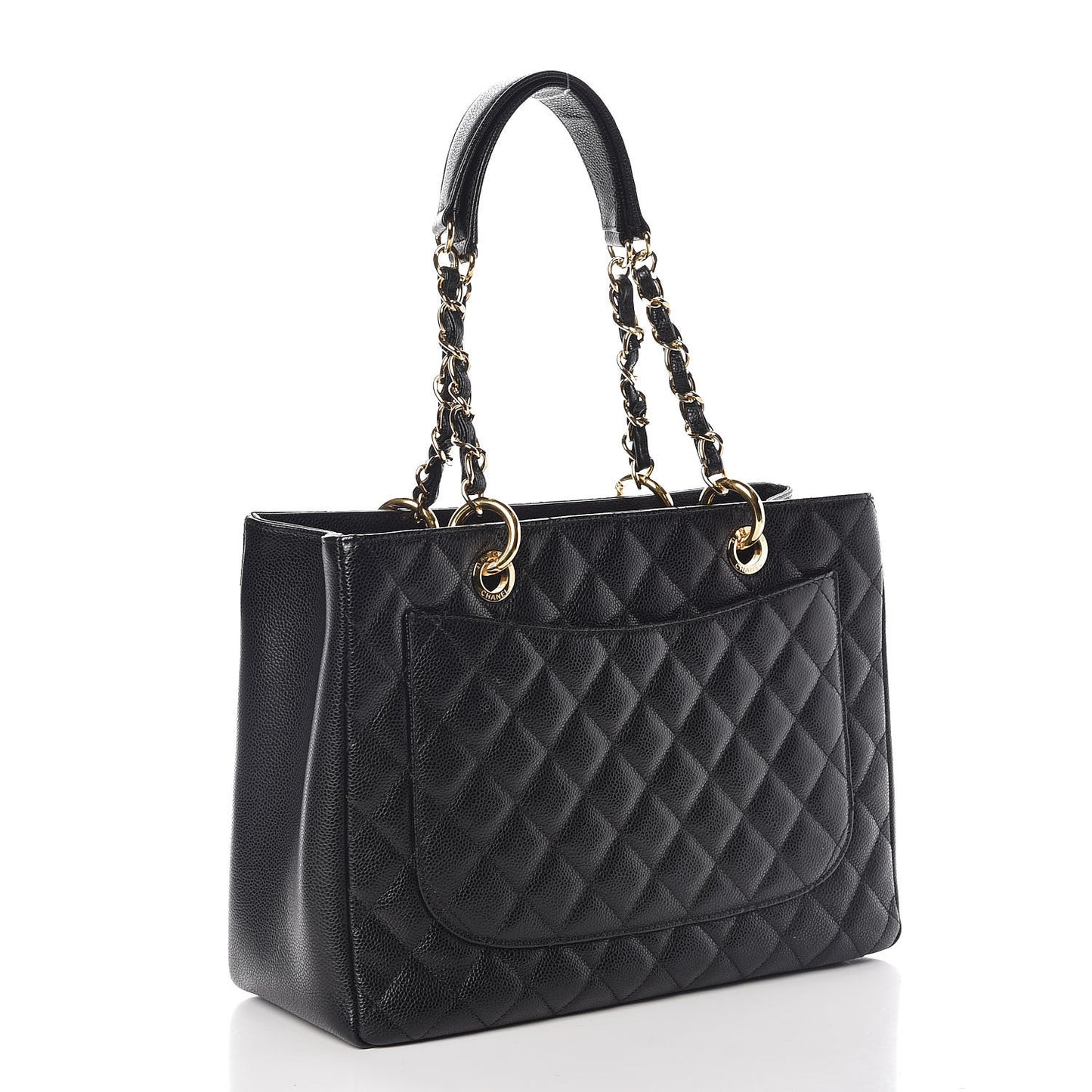 Caviar Quilted Grand Shopping Tote GST Black