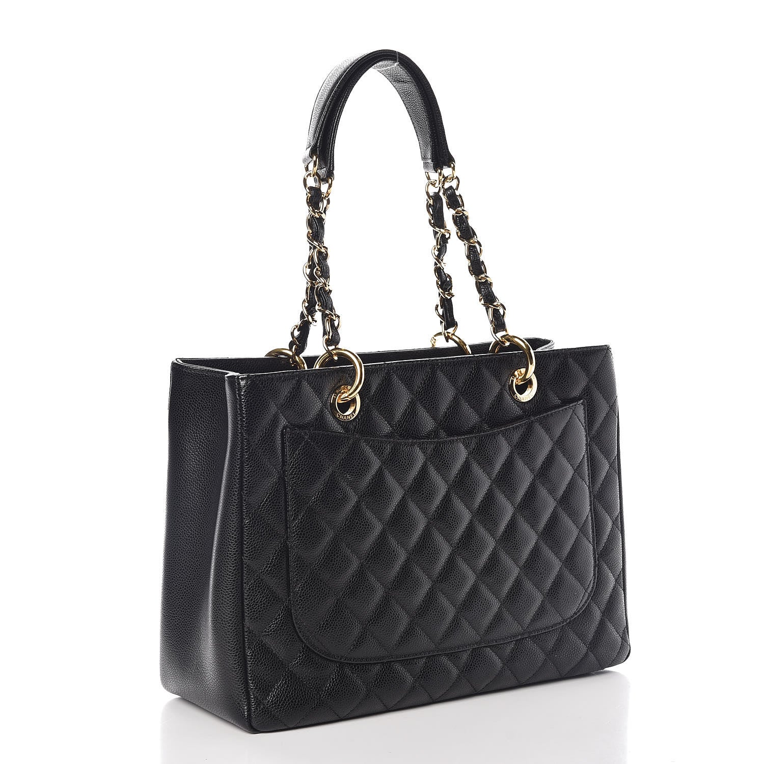 Chanel Caviar Quilted Grand Shopping Tote GST Black 3 of 10