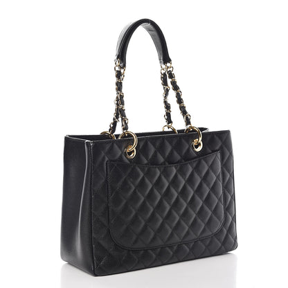 Chanel Caviar Quilted Grand Shopping Tote GST Black 3 of 10