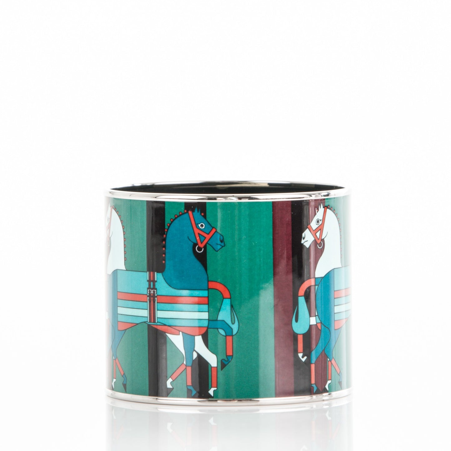 Enamel Printed Mega Wide Nouveau Rocabar Bracelet 70 Veneneux