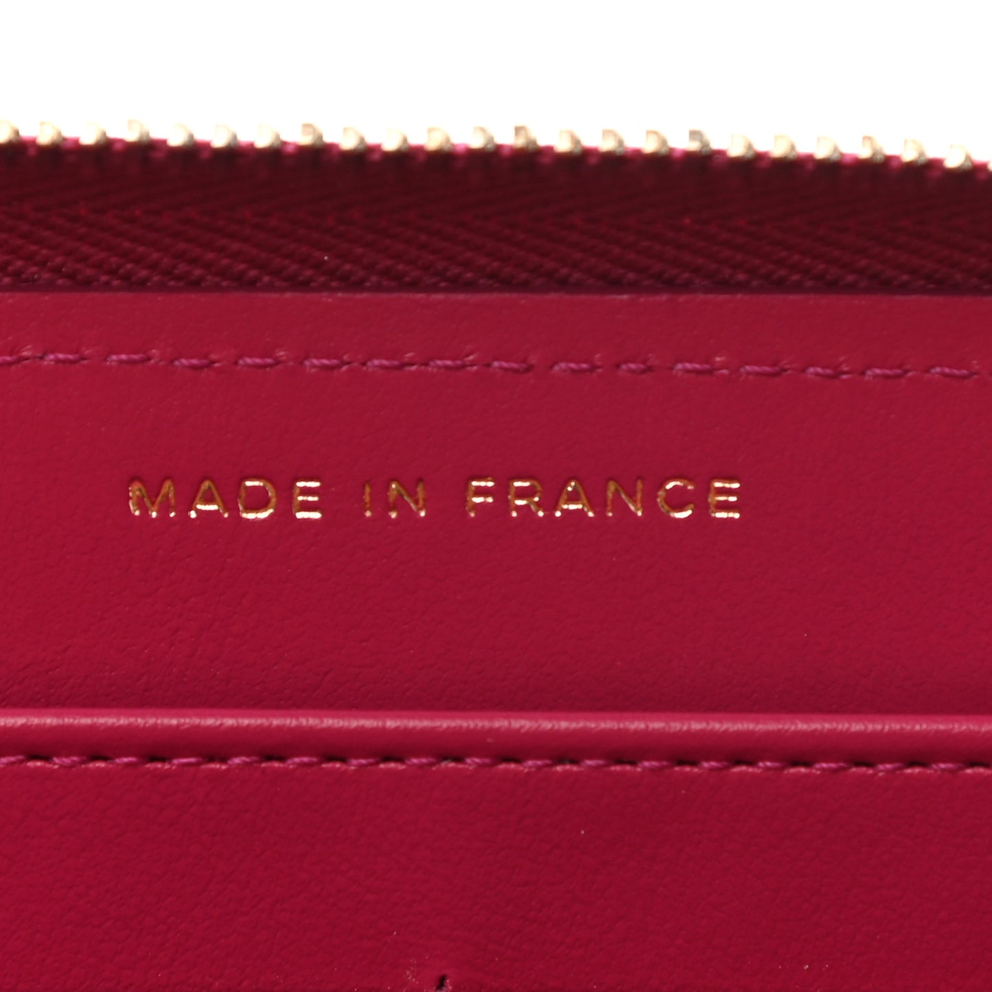 Caviar Quilted Large Gusset Zip Around Wallet Fuchsia