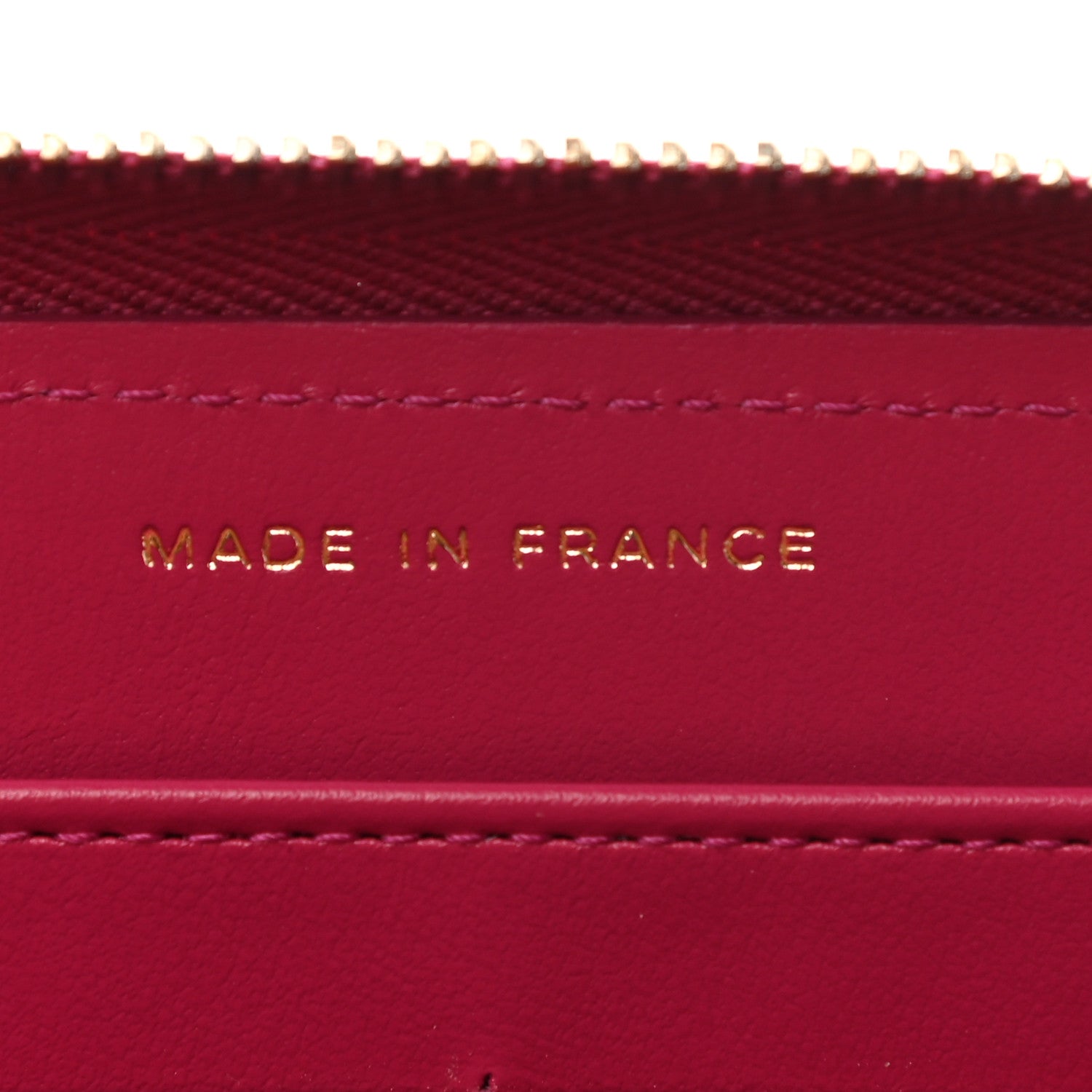 Chanel Caviar Quilted Large Gusset Zip Around Wallet Fuchsia 6 of 9