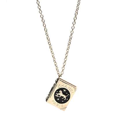 Chanel Metal Long Necklace Gold Black 1 of 8