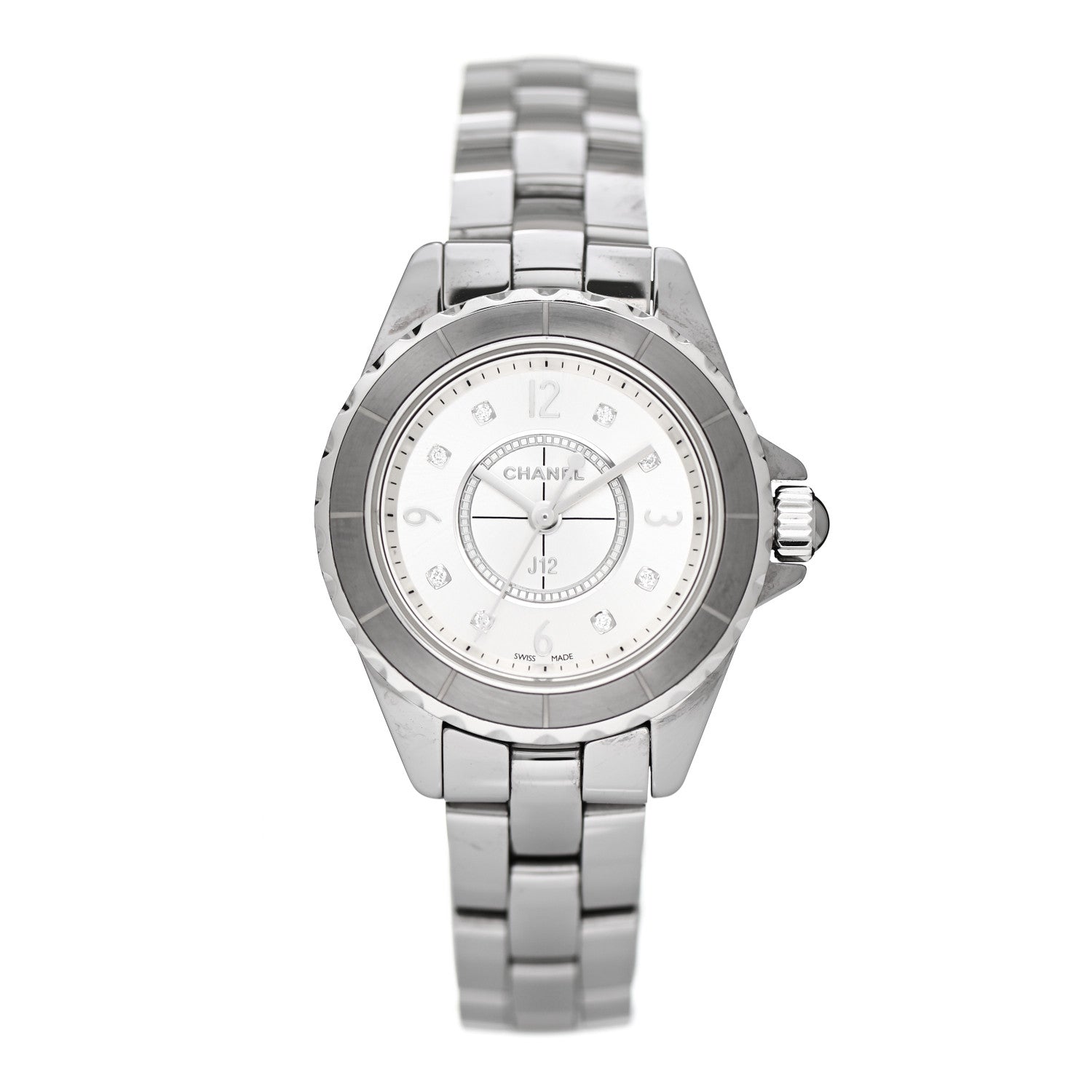 Chanel Titanium Ceramic Diamond 29mm J12 Chromatic Quartz Watch 1 of 4