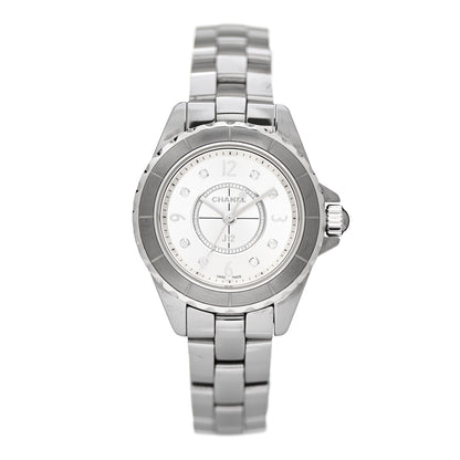 Chanel Titanium Ceramic Diamond 29mm J12 Chromatic Quartz Watch 1 of 4
