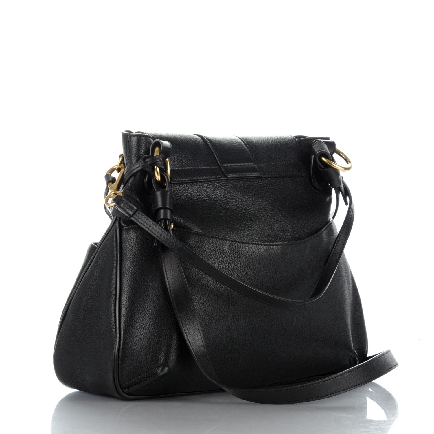 Chloe Grained Lambskin Calfskin Medium Lexa Shoulder Bag Black 4 of 8