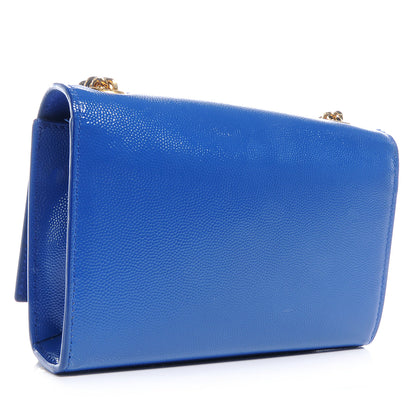Saint Laurent Textured Leather Small Classic Monogramme Royal Blue 3 of 10